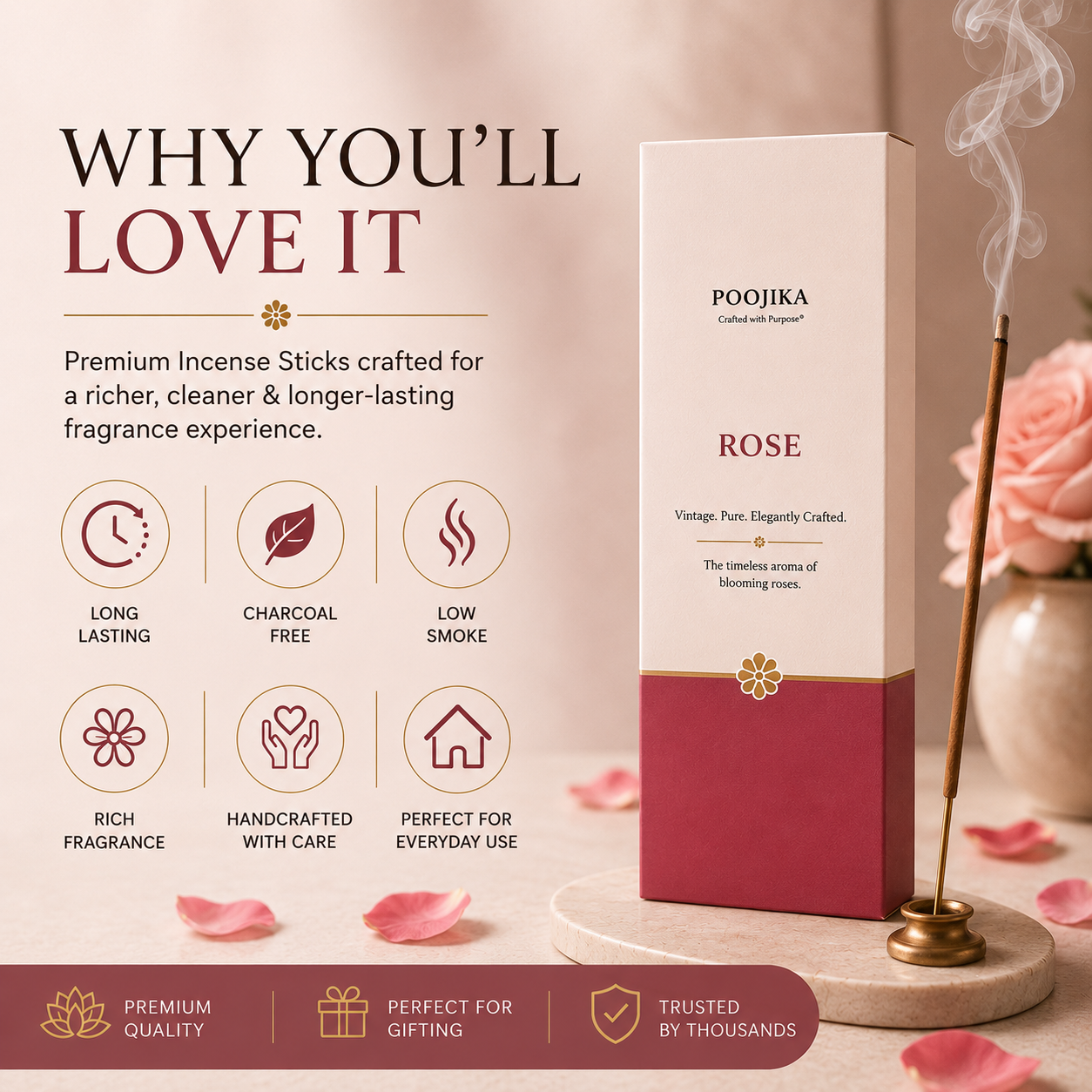 Rose Incense Sticks