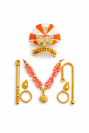 Traditional Kanha Ji Shringar Jewellery Set with Pearl Mala & Mukut (Handcrafted)
