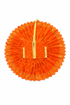 Traditional Orange Velvet Kanha Ji Poshak with Golden Lace Border – Handcrafted Laddu Gopal Dress